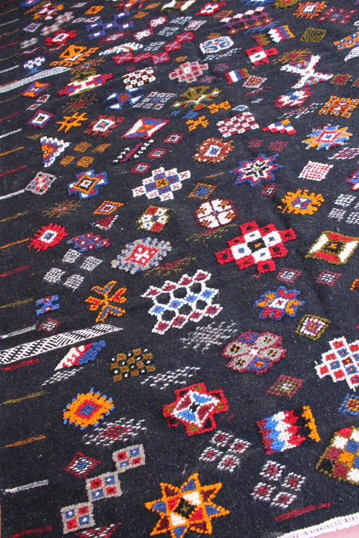Colorful Moroccan rug featuring traditional Berber designs