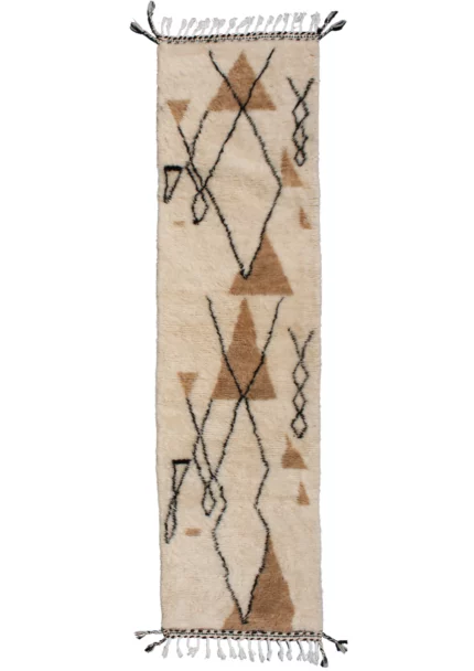 Moroccan-inspired hallway runner with vibrant colors and geometric patterns